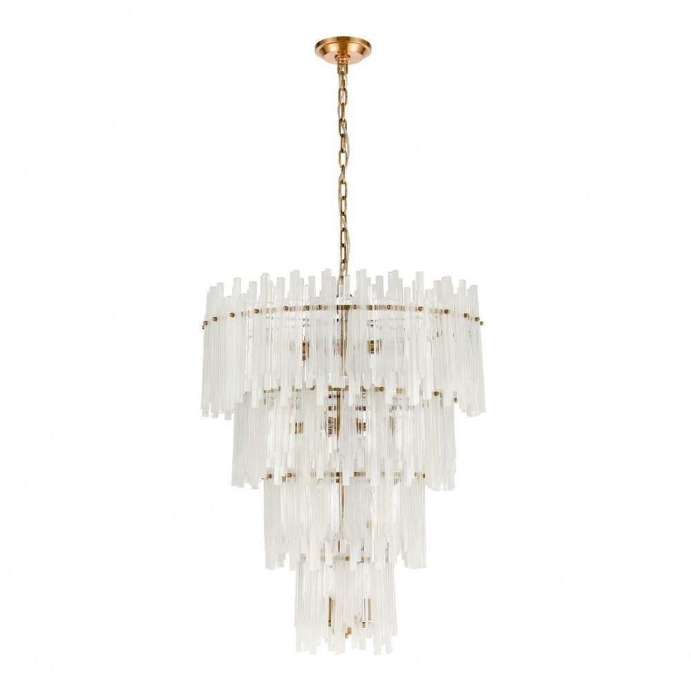 Bailey Street Home - 2499-BEL-4346914 - Glam Luxe Traditional Eighteen Light Chandelier in Aged Brass Finish