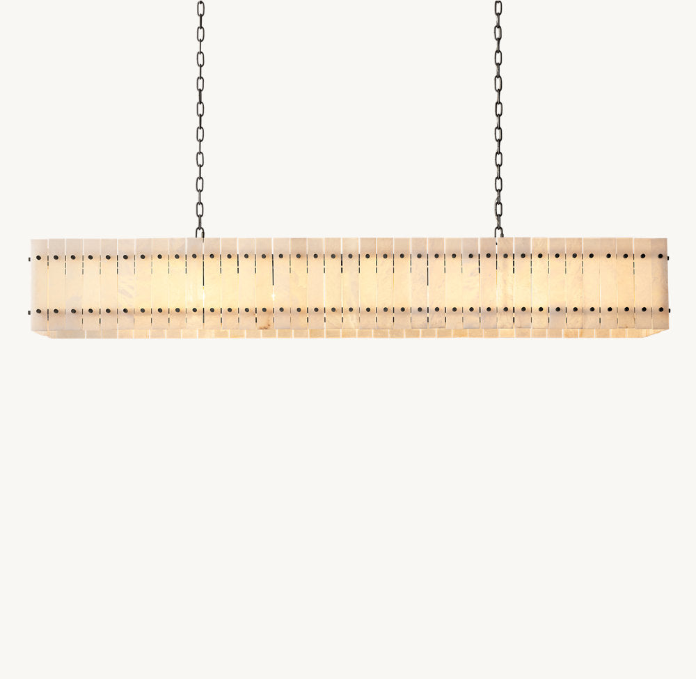 San Marco Alabaster Linear Chandelier 72"
