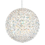 Da Vinci 12"W Polished Steel and Optic Crystal Mini Pendant
