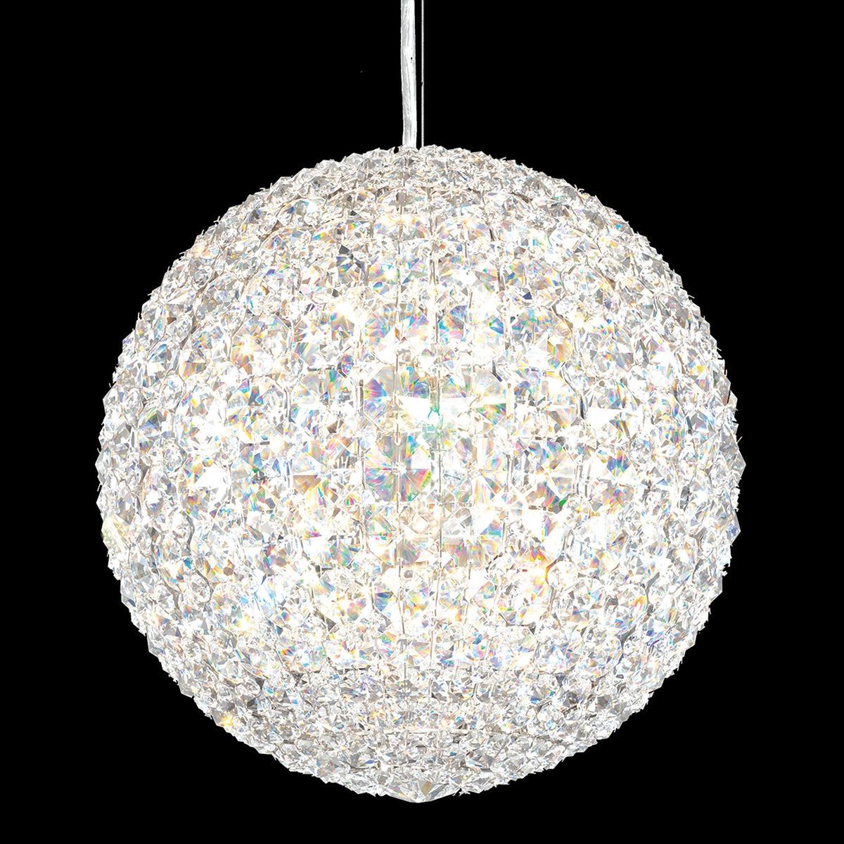 Da Vinci 12"W Polished Steel and Optic Crystal Mini Pendant