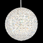 Da Vinci 12"W Polished Steel and Optic Crystal Mini Pendant