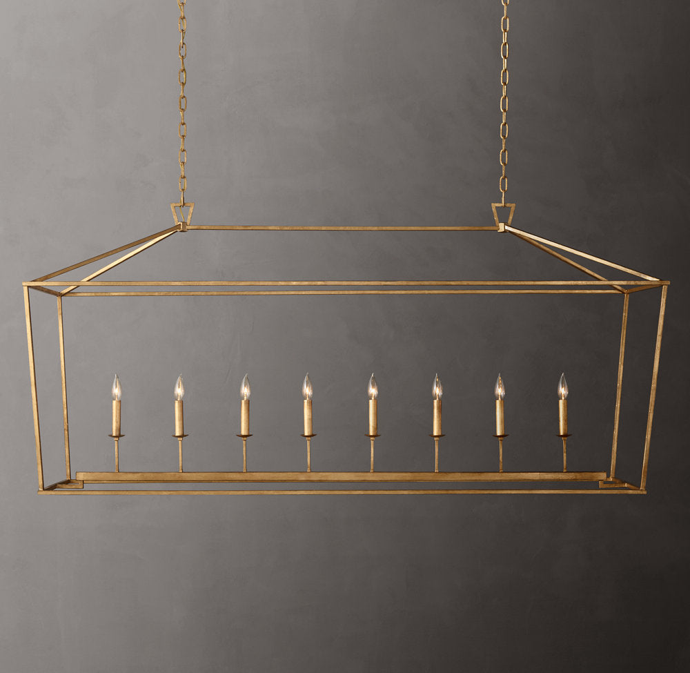 19th C. English Openwork Rectangular Chandelier 72"