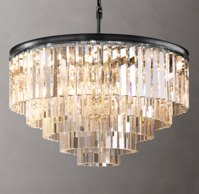 1920s Odeon Round Chandelier 32"