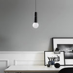 Elongated Cylindrical Metal Ceramic LED Modern Island Lights Pendant Lighting