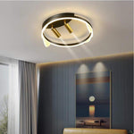 Modern Black Flush Mount Light LED Ceiling Light Circle Spotlights
