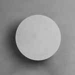 Outdoor Round Gray Concrete LED Wall Flush Lights Accent Landscape Lighting