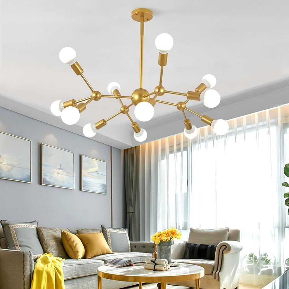 Nordic Sputnik Chandelier Bubble Chandelier Brass Chandelier 12 Bulbs
