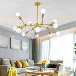 Nordic Sputnik Chandelier Bubble Chandelier Brass Chandelier 12 Bulbs