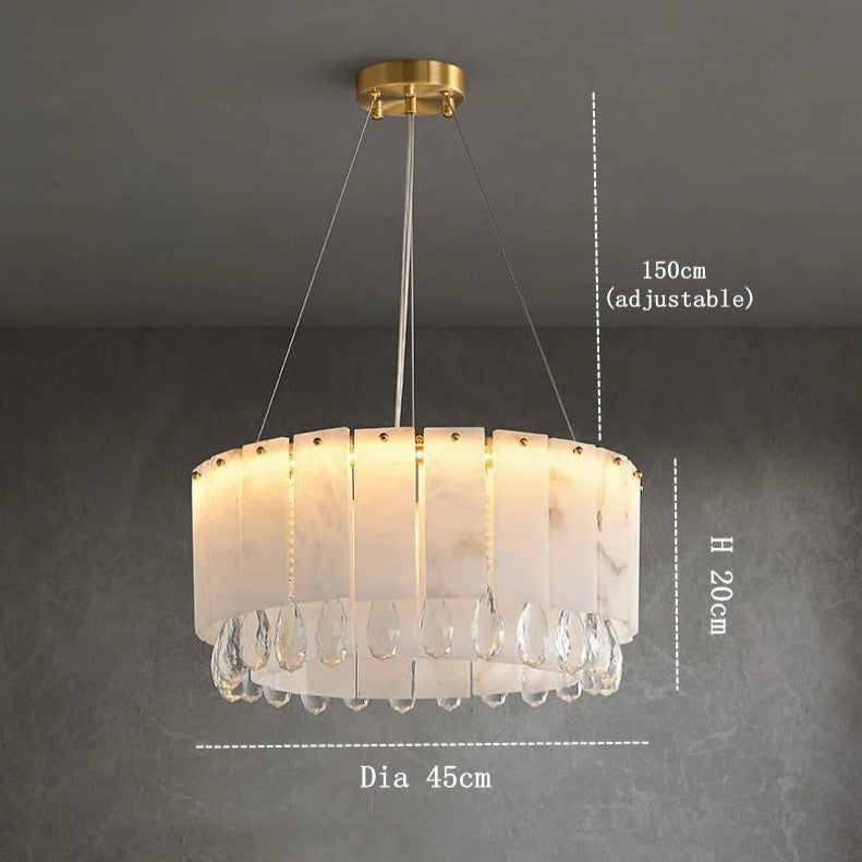 Marble & Crystal Modern Chandelier