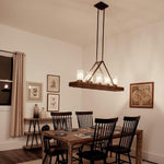 Kichler Lighting - 43491 - Colerne - 5 Light Linear Chandelier - with Lodge/Country/Rustic inspirations - 21 inches tall by 10.75 inches wide