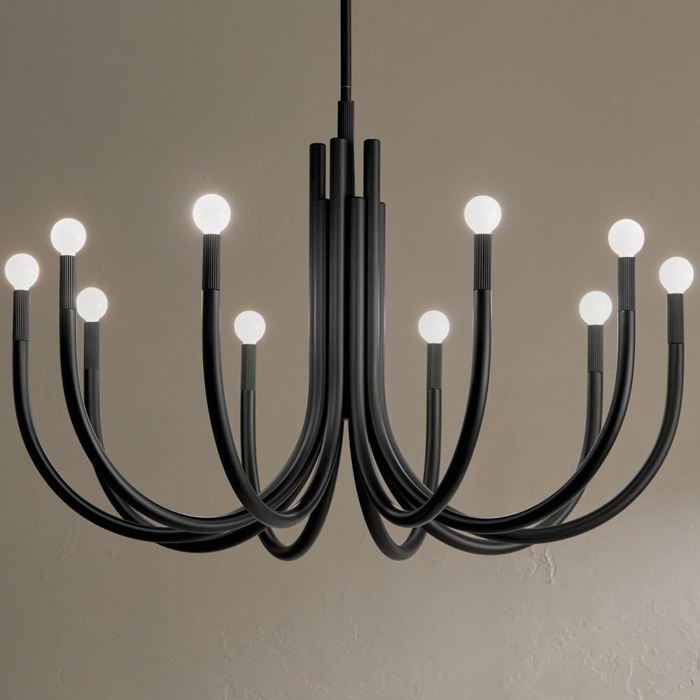 Kichler Lighting - 52551BK - Odensa - 10 Light Chandelier-27.25 Inches Tall and 40.25 Inches Wide