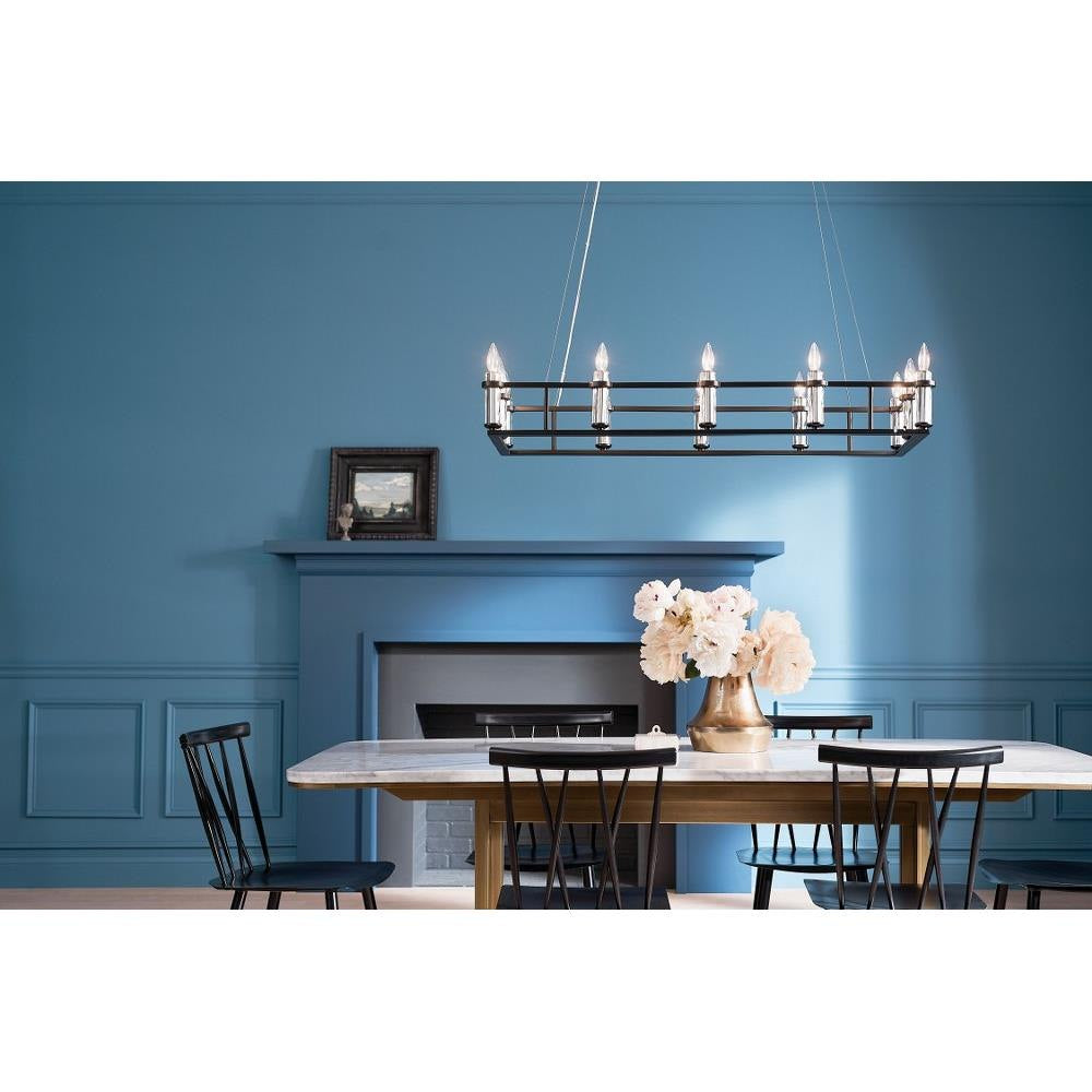 Kichler Lighting - 52492BK - Rosalind - 12 Light Chandelier In Traditional Style-6.5 Inches Tall and 17 Inches Wide