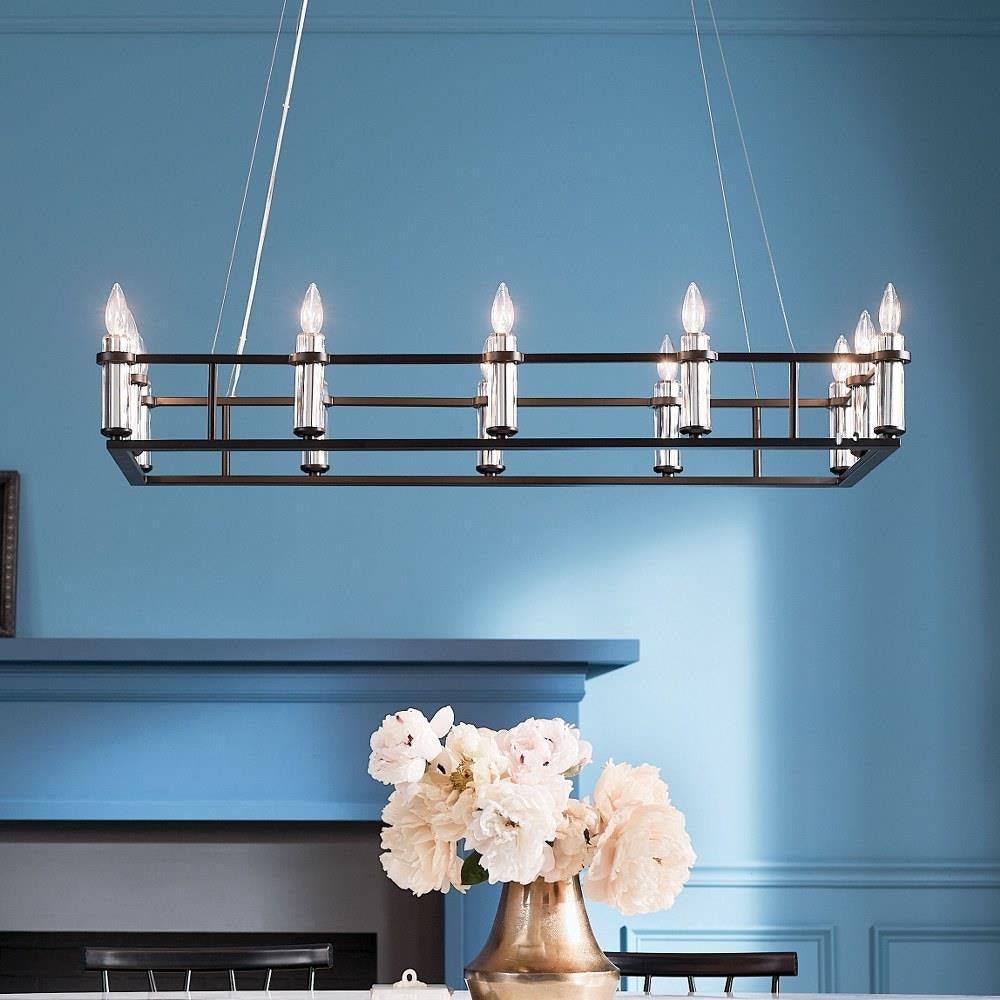 Kichler Lighting - 52492BK - Rosalind - 12 Light Chandelier In Traditional Style-6.5 Inches Tall and 17 Inches Wide