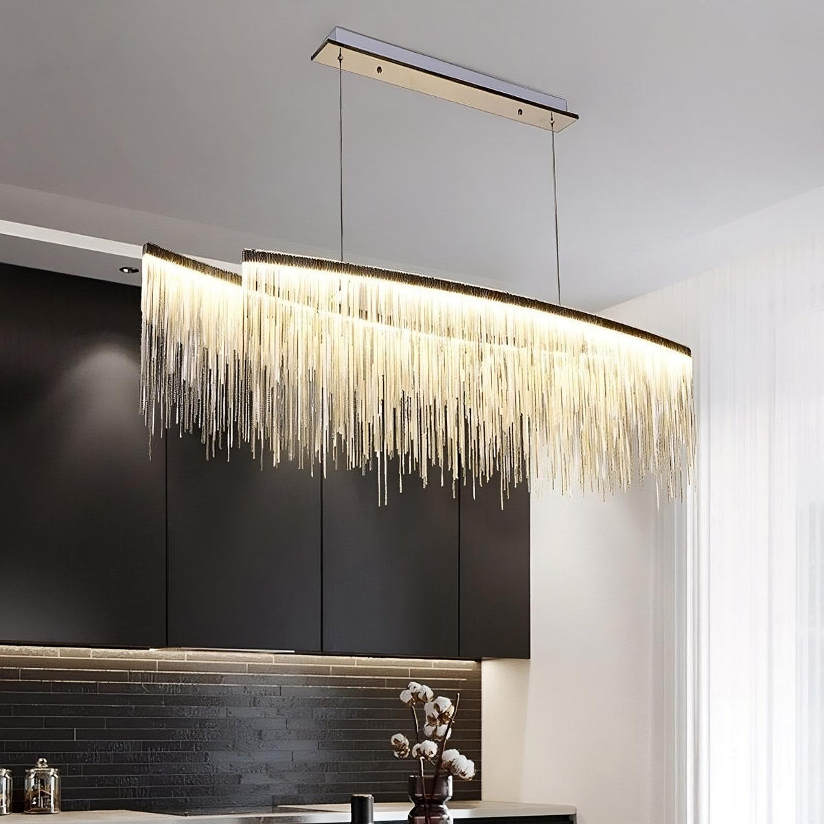 Cadena Steel Tassel Dining Room Light Fixture