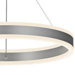 Double Corona? 23 3/4"W Aluminum 2-Light LED Pendant