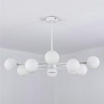 10-light Glass LED White Contemporary Chandeliers Hanging Lamp Pendant Light