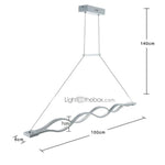 Double Wavy LED Modern Chandelier Dining Room Light Fixtures Island Lights