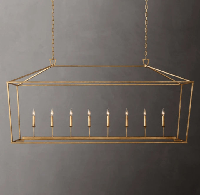 19th C. English Openwork Rectangular Chandelier 72"