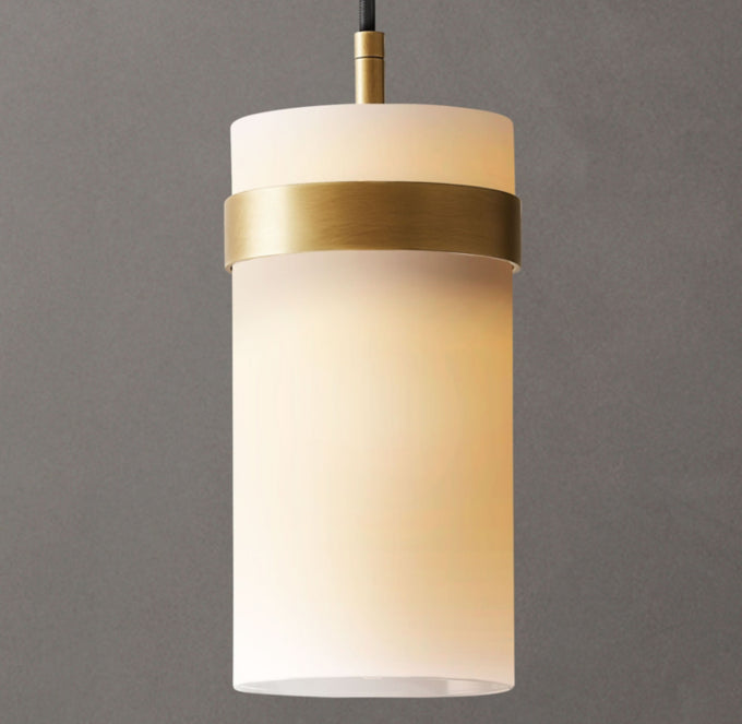 Ravelle Milk Glass Pendant 5"