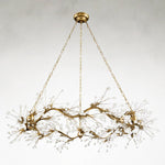 Waving Twelve-Light Stone Chandelier Ceiling Fixture