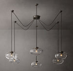 Cabrette Clear Glass Suspended Chandelier 84"