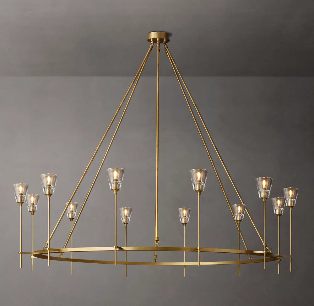 Torche De Verre Round Chandelier 70"