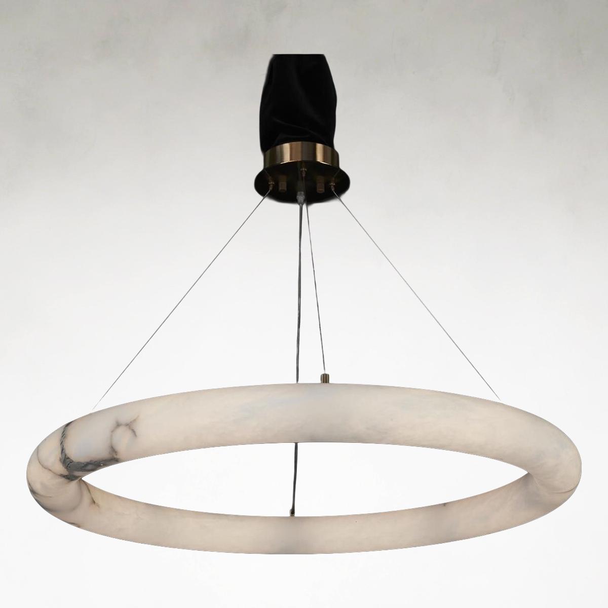 Alabaster Aureole 36 inch Pendant Ceiling Lamp, Large