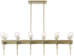 Echo 13.8" Wide 12-Light Modern Brass Linear Pendant