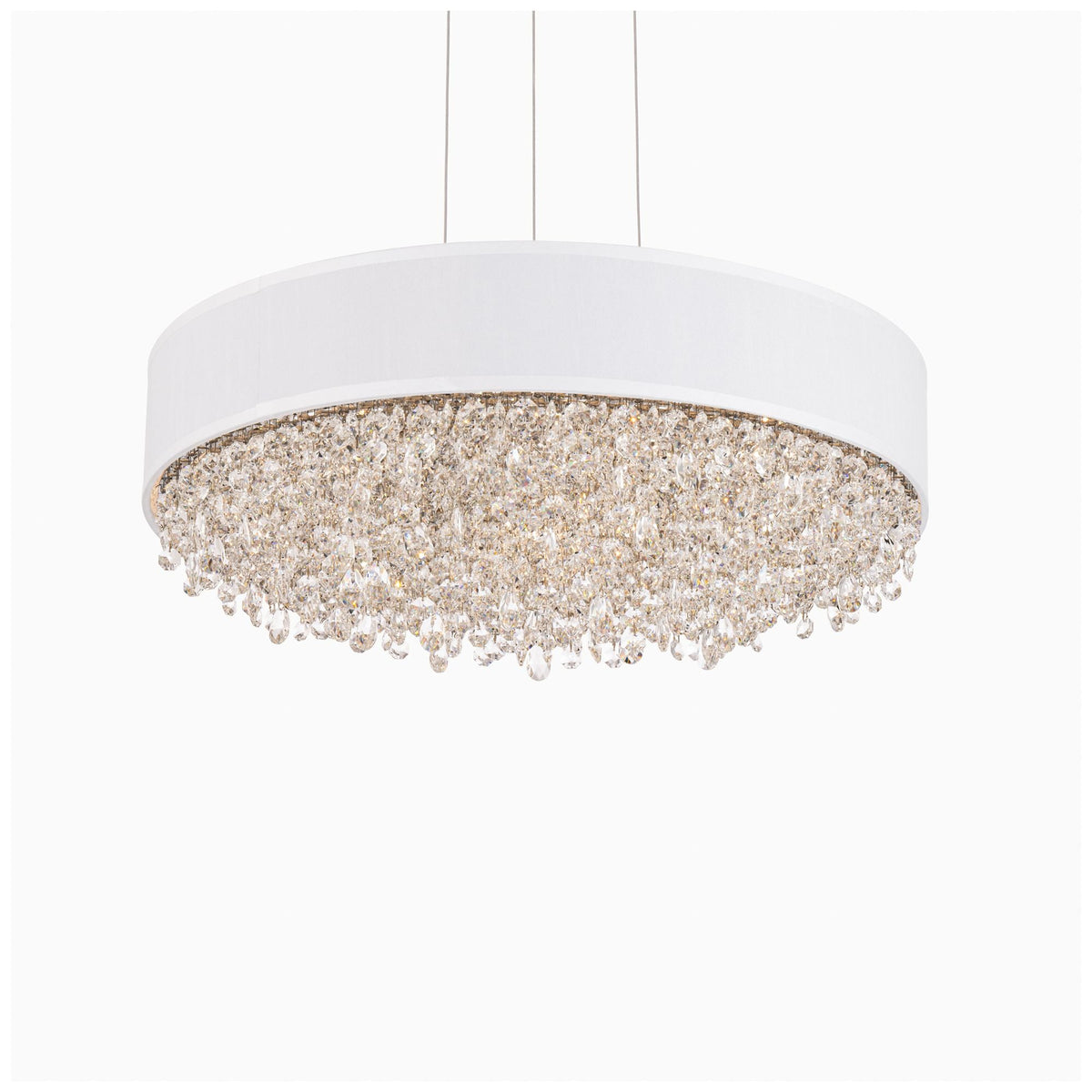Eclyptix LED 6.5"H x 19.4"W 1-Light Crystal Pendant in Pol Stainl