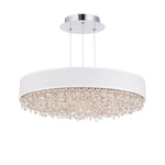 Eclyptix LED 6.5"H x 24"W 1-Light Crystal Pendant in Pol Stainles
