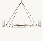 19TH C. ENGLISH OPENWORK ROUND CHANDELIER 72"