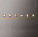 Boule De Cristal Smoke Glass Linear Chandelier 60"