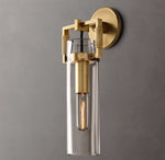 Machinist Glass Cylinder Sconce 12"