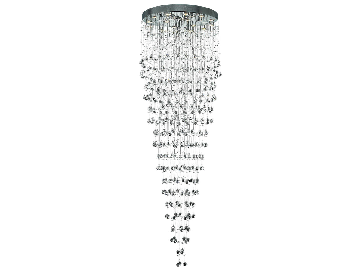 Elegant Lighting Galaxy 16-Light Chrome Clear Crystal Pendant