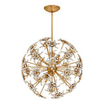 Esteracae 24"H x 24"W 6-Light Crystal Pendant in Heirloom Gold