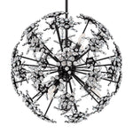 Esteracae 24"H x 24"W 6-Light Crystal Pendant in Jet Black