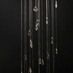 ET2 Pebble 36" Black/Polished Gold 30-Light LED Pendant