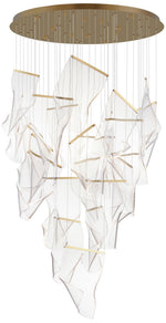 ET2 Rinkle 36 1/4" Wide French Gold LED Multi-Light Pendant