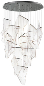 ET2 Rinkle 36 1/4"W Brushed Gunmetal 24-Light LED Pendant