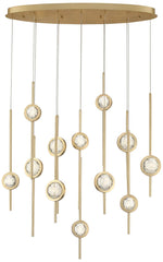 Barletta 23.50 In. x 12 In. Integrated LED Chandelier in Brass