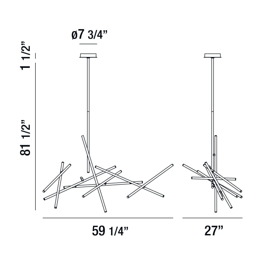 Crossroads 18 Light 59" Wide LED Chandelier