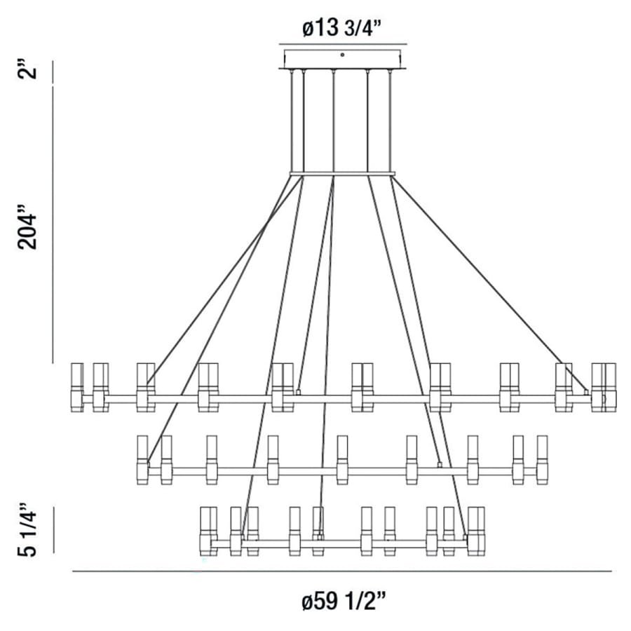 Albany 51 Light 60" Wide LED Ring Chandelier