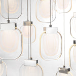 Paget 29" Wide 3000K LED Round 19-Light Pendant with Piastra Glass Shades
