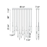 Cumberland 12 Light 40" Wide LED Linear Pendant