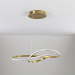 Interweaved Wave LED Gold Modern Hanging Lamp Island Lights Pendant Light