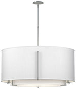 Exos 31.3"W Large Double ShadePendant w/ Anna & Anna Shade