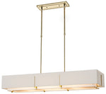 Exos 46.6" Rectangular Modern Brass Short Pendant with Anna & Flax