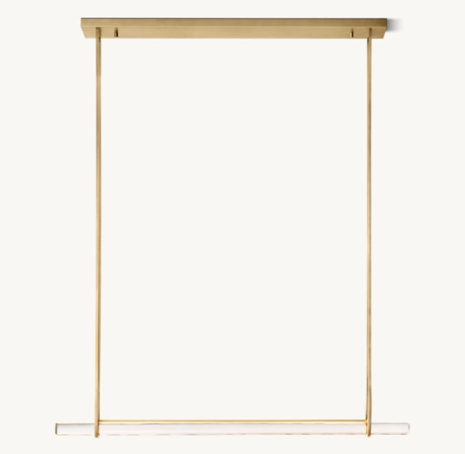 Audubon Crystal Single Bar Linear Chandelier 60"