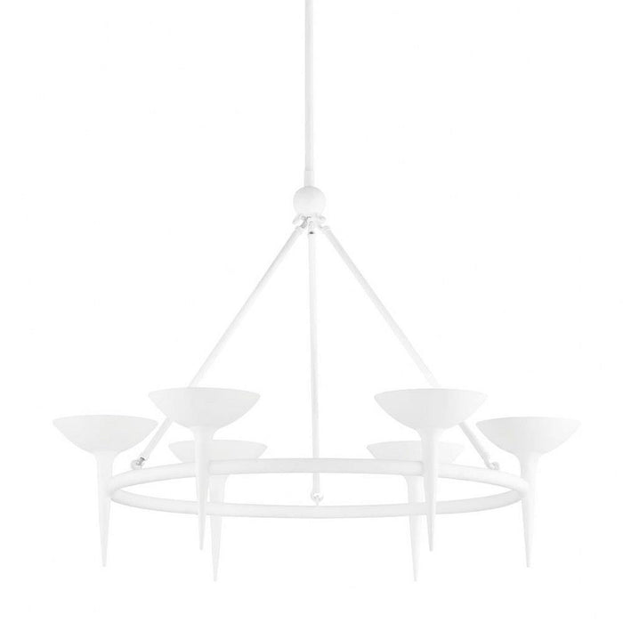 Troy Lighting - F2606-VGL - Cecilia - 6 Light Chandelier In Modern Style-30 Inches Tall and 40 Inches Wide
