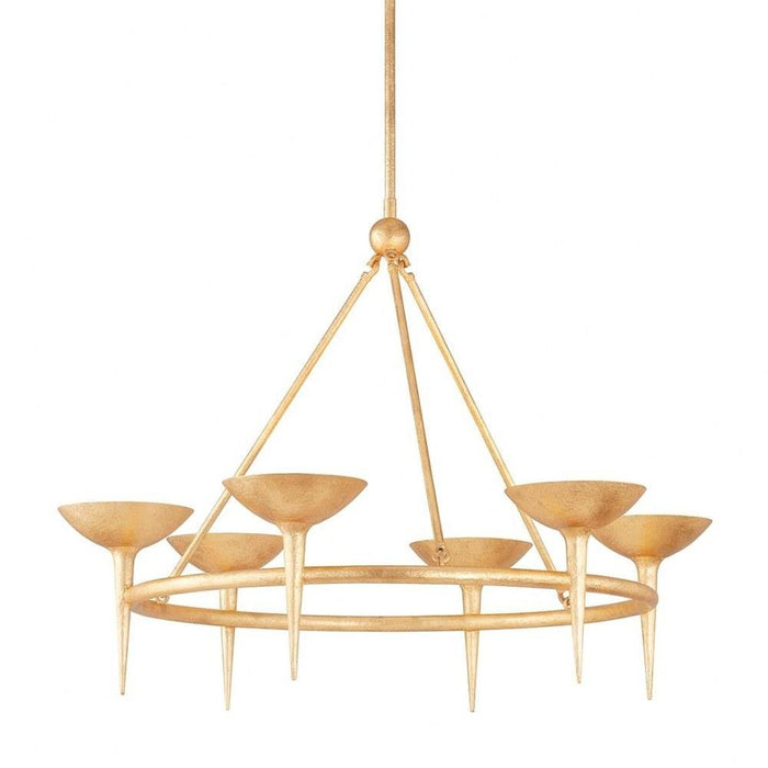 Troy Lighting - F2606-VGL - Cecilia - 6 Light Chandelier In Modern Style-30 Inches Tall and 40 Inches Wide